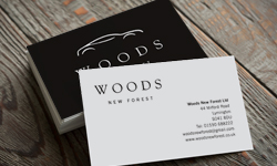 Woods New Forest logo and stationery design
